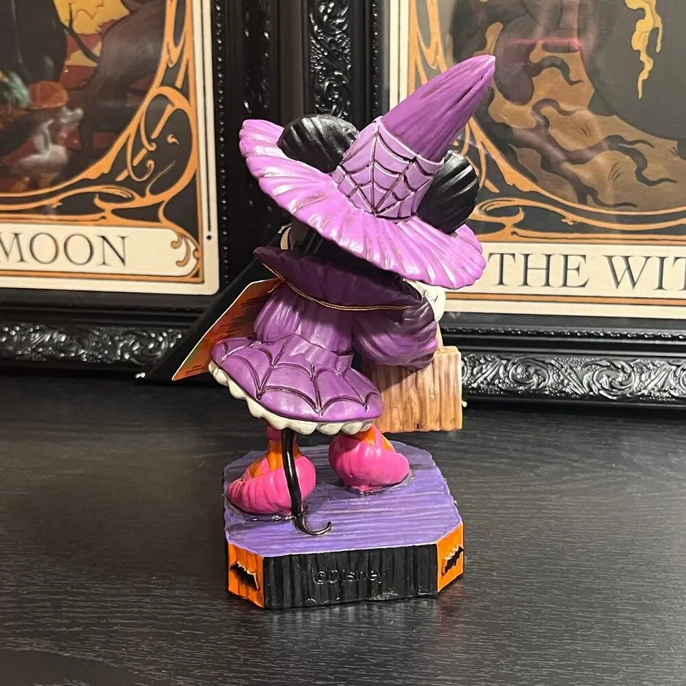 Disney Traditions Halloween Purple Witch Minnie Mouse Figurine Decor